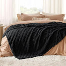 Bedsure GentleSoft Blankets Queen Size for Bed - Super Soft Cozy Blanket for Women Men Girls, Large Fuzzy Fleece Throw for Bedroom Decor, Black, 90x90 Inches by CozyNest Decor