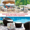 Juexica 2 Pack Ottoman Poufs Indoor Outdoor Inflatable Ottoman Stool Cube Pouffe Square Footstool with Handle for Patio Garden Home Boho Decorative Living Room, Bedroom(16 x 16 x 16 Inches) by CozyNest Decor