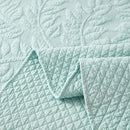 MarCielo 3-Piece 100% Cotton Oversized Bedspread Lightweight Quilt Coverlet Embroidery Farmhouse Bedding Set T0 (Aruba Blue, Twin (68"x86")) by CozyNest Decor