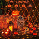 JMEXSUSS 2 Pack Orange Solar Halloween Lights, Total 400 LED 151FT Solar String Lights Outdoor Waterproof, 8 Modes Halloween Lights for Outside Tree Patio Yard Garden Halloween Decorations by GreenHaven Gardens