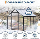 6 x 8 FT Greenhouse, Greenhouses for Outside, Polycarbonate Greenhouse with Aluminum Frame, Lockable Door and Ajustable Roof Vent for Backyard, Green Houses for Outside Garden Backyard, Patio by GreenHaven Gardens