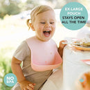 Loulou Lollipop Soft, Waterproof Silicone Feeding Bib by TinyTreasures Baby Boutique