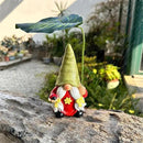 Garden Female Gnome Statue Decoration with Leaf Umbrella, 6.5” Figurine Ornament for Indoor Outdoor Home Patio Yard Lawn, for Gnome Lovers & Garden Enthusiasts，Mom，Women by CozyNest Decor