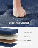 SONGMICS Storage Ottoman Bench, Foldable Foot Rest with Legs, 15 x 43 x 15.7 Inches, End of Bed Bench, Storage Chest, Load up to 660 lb, for Living Room, Bedroom, Entryway, Midnight Blue ULSF018I01 by CozyNest Decor