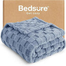 Bedsure GentleSoft Ashley Blue Twin XL Blanket for Bed - Super Soft Cozy Fleece Blankets for Women, Cute Throws for Girls, Dorm Room Essentials for Girls Teens Back to School, 66x90 Inches by CozyNest Decor