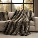 Luxury Faux Fur Throw Blanket, Soft Fluffy Faux Mink Blankets for Bed, Couch, Sofa, Thick Cozy Plush Warm Fur Throws with Reversible Velvet, Ombré Sable Brown, 60"x80" by CozyNest Decor