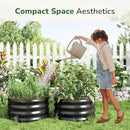 GreatBuddy 2x2x1 ft Round Galvanized Raised Bed, Easy-Assembly Raised Garden Bed with Anti-Cut Gloves & Tools, Rust-Proof Garden Bed for Outdoor, Vegetables, Herbs, Small Trees, Black by GreenHaven Gardens