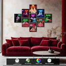 LANCHI95 Halloween Ghosts Wall Art Halloween Wall Art Gothic Romantic Couple Cute Ghost Wall Decor Pictures Horror Wall Decor for Living Room Bedroom, Set 9pcs - 8x10 in (UNFRAMED) by CozyNest Decor
