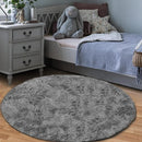 4FT Round Rug for Bedroom: Fluffy Shag Soft Washable Rugs Circle Small Fuzzy Plush Indoor Carpet for Living Room Nursery Playroom Dorm Kids Girls Boys Room (Dark Grey, 4'x4') by TinyTreasures Baby Boutique
