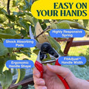 Haus & Garten EnduroPRO Ergonomic Bypass Pruners - Professional Titanium Garden Shears - Heavy Duty Hand Pruning Scissor, Tree Trimmer, Gardening Tool, Branch, Hedge, Rose, Shrub & Bush Clippers by GreenHaven Gardens