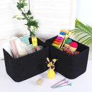 MINTWOOD Design 3-Pack Storage Baskets for Shelves, Playroom and Classroom, Book Basket, Decorative Storage Cube Bins, Woven Closet Organizers, Pantry and Shoe Organizer, Full Black by CozyNest Decor