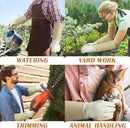 HANDLANDY Pruning Gloves Long for Men & Women, Pigskin Leather Rose Gardening Gloves- Breathable & Durability Gauntlet Gloves by GreenHaven Gardens