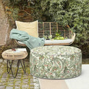 LVTXIII Outdoor Inflatable Ottoman, Fade-Resistant Round Footrest Stool D31”x H14”, Portable Patio Pouf for Garden Camping or Home Use, Faylinn Shadow Paisley by CozyNest Decor