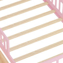 Bed With Headboard Storage Rack, 2 Under Bed Drawers, 3 Side Guardrails For Safety by HouseOfZazla