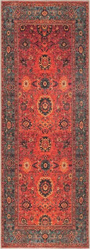 Keen Home Design 2x12 Rug - Machine Washable Runner with Non-Slip Backing, Ideal for Hallway, Entryway, Kitchen, Laundry Room - Vintage, Easy Clean, Durable, Low Pile Rug - (2'6" x 12') by CozyNest Decor