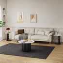 Coffee Table Set of 3 with Faux Marble Top and Metal Legs by HouseOfZazla