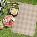 CAMILSON Outdoor Rug - Modern Area Rugs for Indoor and Outdoor Patios, Kitchen and Hallway mats - Easy Cleaning Non Shedding Washable Outside Carpet (8x10, Buffalo - Beige/White) by CozyNest Decor