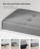SONGMICS Storage Ottoman Bench, Foldable Foot Rest with Legs, 15 x 43 x 15.7 Inches, End of Bed Bench, Storage Chest, Load up to 660 lb, for Living Room, Bedroom, Entryway, Dove Gray ULSF018G02 by CozyNest Decor