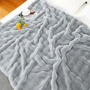 RYNGHIPY Faux Fur Throw Blanket Double Side Thick and Warm for Couch Plush Fluffy Faux Rabbit Fur Decoration for Sofa Chair and Bed Grey Winter Blanket (Grey, 51''x63'') by CozyNest Decor