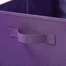 HOONEX Storage Bins with Lids for Organizing, Pack of 2, Storage Boxes with 2 Carry Handles and Sturdy Heavy Cardboard, 16.5" L x 11.8" W x 7.5" H for Shoes, Books, Clothes, Nursery, Dark Purple by TinyTreasures Baby Boutique