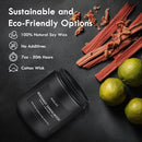 Bergamot Sandalwood Candle for Men | Masculine Scented Soy Candles - Home Fragrance, Aromatherapy Gifts for Men - 7oz Black Jar, Long-Lasting Luxury Decor by CozyNest Decor