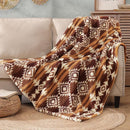 CASAAGUSTO Boho Sherpa Blanket, Aztec Twin Blanket,Ultra Soft, Warm, Cozy, Plush, Thick Fleece Throw Blanket for Couch, Bed, Sofa (Terracotta 60 * 80 Inch) by CozyNest Decor