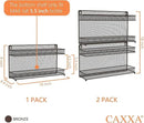 CAXXA 2 PK 2 Tier Mesh Kitchen Counter-top or Wall Mount Spice Rack Jars Storage Organizer, Bronze by CozyNest Decor