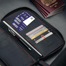 TORRO Premium Leather Family Travel Wallet, RFID Blocking Travel Organizer, Family Passport Holder for 4 Passports, Travel Documents and Cards (Black) by TinyTreasures Baby Boutique