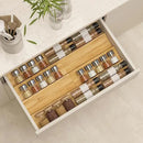 AMBIRD Bamboo Spice Drawer Organizer with Non-slip Mat,4 Tier - 2 Set Jar Spice Rack Tray From 9.5''to 19'', Seasoning Organizer for Kitchen,Cabinet,Drawers,Countertop by CozyNest Decor