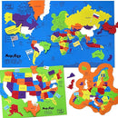 Imagimake Mapology USA & World Map Puzzle with Flags, Capitals, Stickers | Educational Toys for Ages 5-7 | Jigsaw Puzzles for Kids Ages 8-10 | Geography Toys for Ages 8-13 | 6 Year Old Boy/Girl Gifts by TinyTreasures Baby Boutique