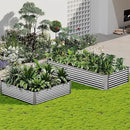 2 Pack Galvanized Raised Garden Bed Outdoor, Metal Garden Bed for Vegetables, Above Ground Garden Box for Flower, Steel Raised Beds for Gardening - 50"x20" by GreenHaven Gardens