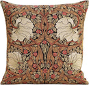 Charlotte Home Furnishings Pimpernel Tobacco Brown Floral Throw Pillow Cover 18” x 18” – Botanical Tapestry Cushion Cover for Sofa or Bed | Jacquard Woven in Europe | Insert Not Included by CozyNest Decor