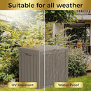 35 Gallon Lockable Resin Deck Box, Waterproof & UV-Resistant Outdoor Storage Box for Outdoor Cushion Storage, Garden Tools & Pool Accessories Storage, Gray by CozyNest Decor