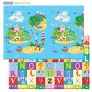 Baby Care Play Mat (Large, Playful - Magical Island) 82'' x 55'' Original One-Piece Reversible Rollable Waterproof Play Mat for Infants, Babies, Toddler, and Kids by TinyTreasures Baby Boutique