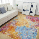 Kelarea Living Room Rug, 4x6 Modern Abstract Washable Rugs, Colorful Soft Non Slip Low Pile Carpet, Stain Resistant Rugs for Bedroom, Dining Room, Nursery, Home Office by TinyTreasures Baby Boutique