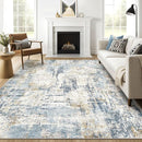 9x12 Area Rug Living Room: Washable Large Abstract Modern Soft Stain Resistant Indoor Floor Rugs Non Slip Accent Carpet for Bedroom Nursery Playroom Office Dining Room Dorm Home House- Blue by TinyTreasures Baby Boutique