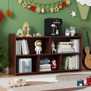 Book Shelf Set of 2, 5 Cubes Storage Organizer, Open Shelf Wooden Bookcase, Freestanding Cherry Bookshelf Cube Shelf for Bedroom, Living Room, Home Office by CozyNest Decor