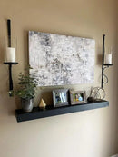 joelsantiques - 54 Inch Wooden Floating Shelves for Wall - 54x8x2 in - Made of Natural Wood - Long Heavy Duty Rustic Wall Shelves for Bedroom - Perfect for Living Room, Kitchen - Black by CozyNest Decor