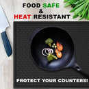 Silicone Drip Mat - 1/2 Inch Thick, Heat-Resistant and Food Safe - Counter Top, Coffee Bar or Restaurant - Drying Mat for Glasses - 18x12 Inches by CozyNest Decor