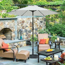 Aok Garden 7.5 ft Patio Umbrella Outdoor Market Umbrella Tilt Button and Crank 6 Ribs for Deck Lawn Pool& Backyard by GreenHaven Gardens