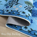 Runner Rug for Hallways Kitchen Rug Non Slip 2'x 6' Washable Runner Rugs with Rubber Backing Soft Floral Carpet Runner for Hallways, Kitchen, Laundry, Bedroom, Bathroom(Blue) by CozyNest Decor