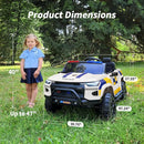 12V 7Ah Electric Police Car Ride on Toy for Big Kids, 2 Seater Kids Ride on Car SUV w/Remote Control, Bluetooth - White by TinyTreasures Baby Boutique