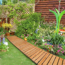 RELIANCER 12' Wooden Garden Pathway,Outdoor Roll Out Cedar Straight Walkway,Patio Path Decorative Garden Boardwalk Walkways,Weather-Resistant Roll Up Beach Wood Road Floor,Wedding Party Pathways by GreenHaven Gardens