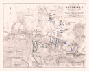 Vintage Map of the Battle of Montmirail, 1814