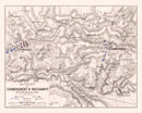 Vintage Map of the Battles of Champaubert & Vauchamps, 1814
