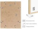 HAUS AND HUES Picture Frame Set - Set of 5 Wall Frames Collage Set, Collage Photo Frames, Natural Wood Picture Frames, Gallery Wall Decor, (Two 8x10, Two 11x14, One 16x20 Framed Beige) by CozyNest Decor