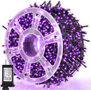 weillsnow 164FT 500 LED Purple Christmas Lights, 8 Modes Waterproof Plug in String Lights for Halloween Christmas Indoor Outdoor Yard Party Wedding Garden Home Decorations (Purple, 164FT) by GreenHaven Gardens