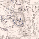 Vintage Map of the Battle of La Rothiere, 1814