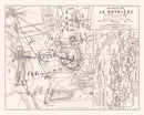 Vintage Map of the Battle of La Rothiere, 1814
