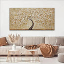 TAIJXAGSG Canvas Wall Art Decor Gold Tree Flower Wall Art Gold Tree Of Life Abstract Wall Decor Painting Pictures Botanical Wall Art For Living Room Bedroom Home Office Artwork 24"X 48" by CozyNest Decor